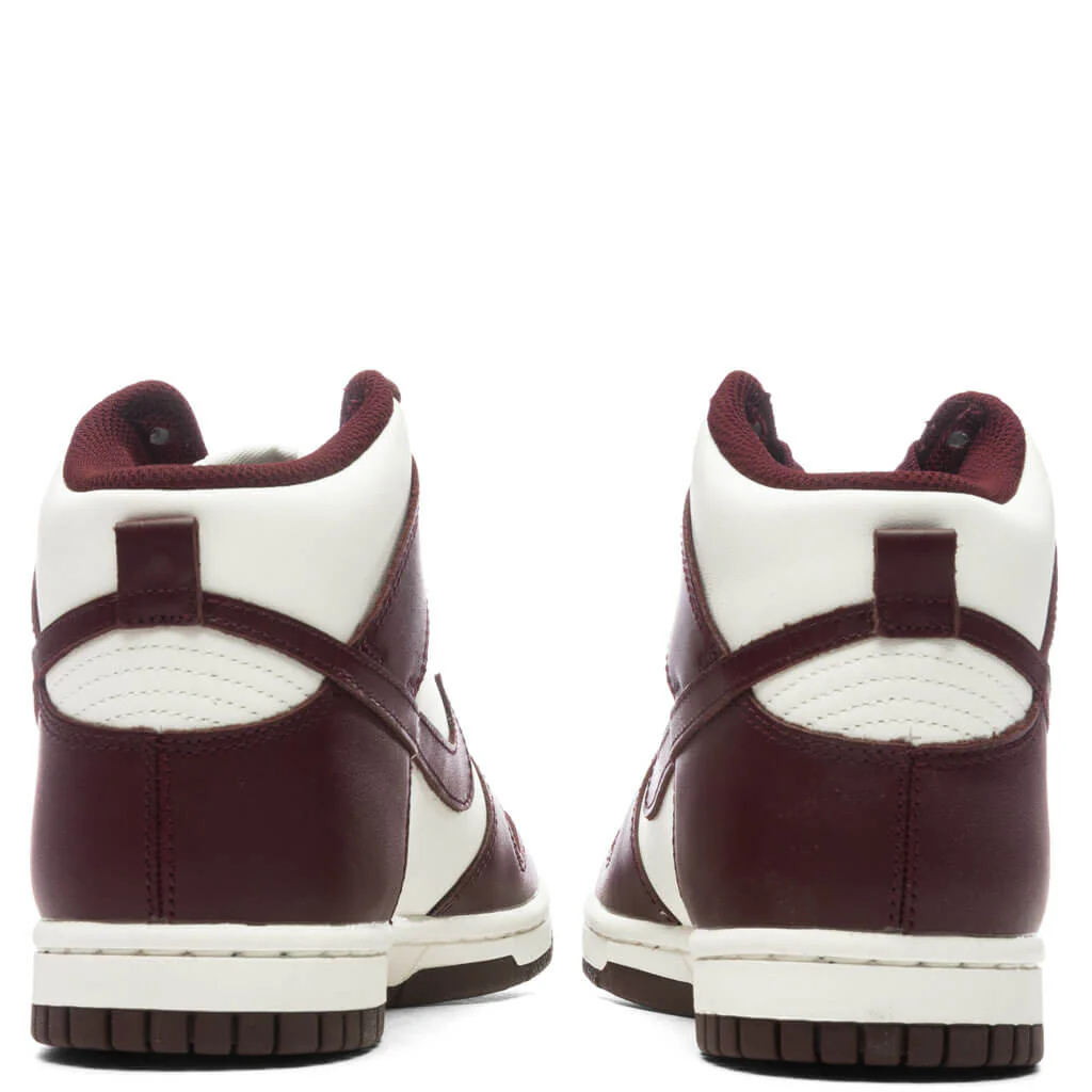 Women's Dunk High - Burgundy Crush/Sail - Image 4