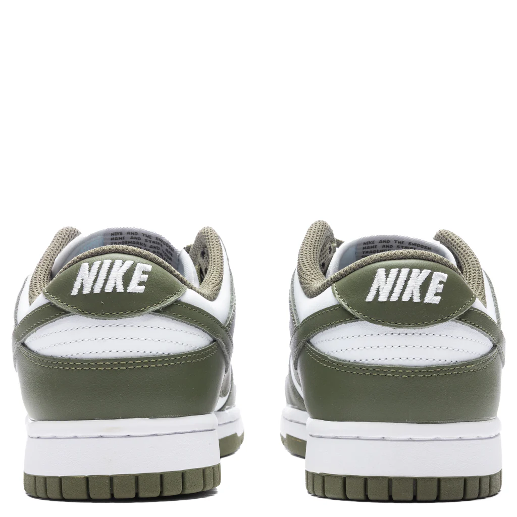 Women's Dunk Low - White/Medium Olive - Image 4