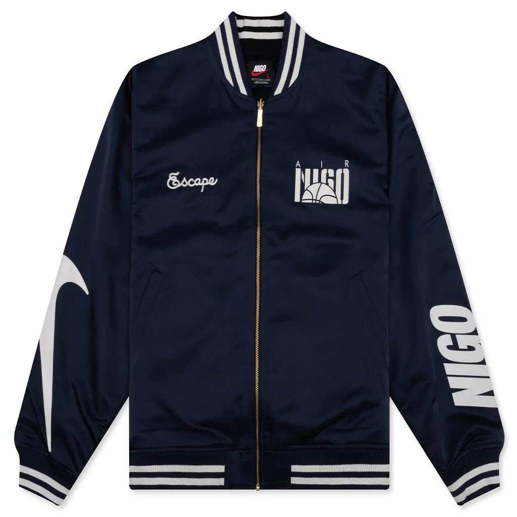Nike x NIGO Coach Jacket - Midnight Navy/Black