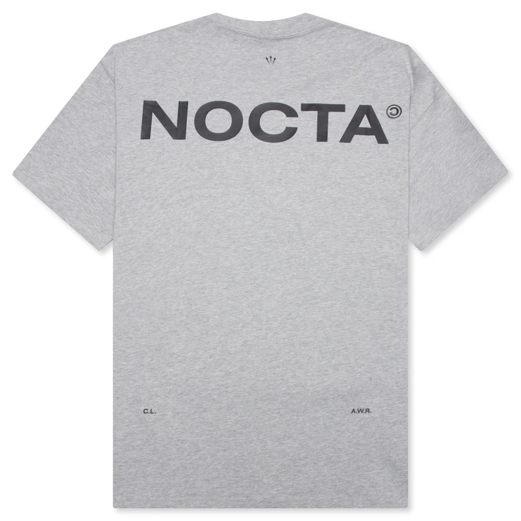 Nike x NOCTA Big Body CS Tee - Heather Grey/Matte Silver/Black - Image 2