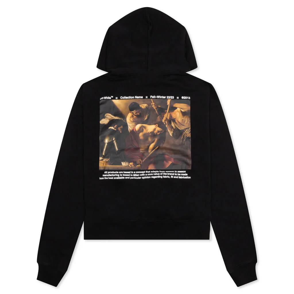 Caravaggio Crowning Over Hoodie - Black/White - Image 2