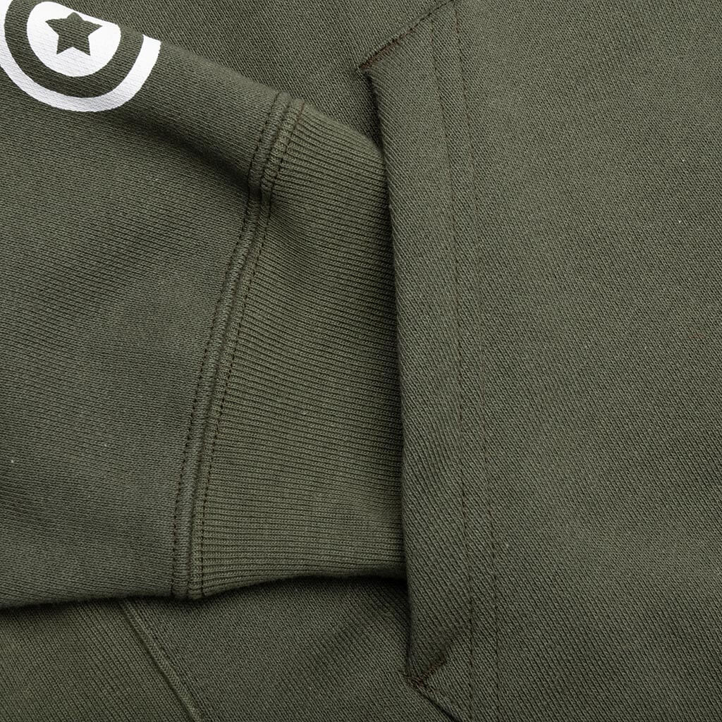Shark Pullover Hoodie - Olive Drab - Image 5