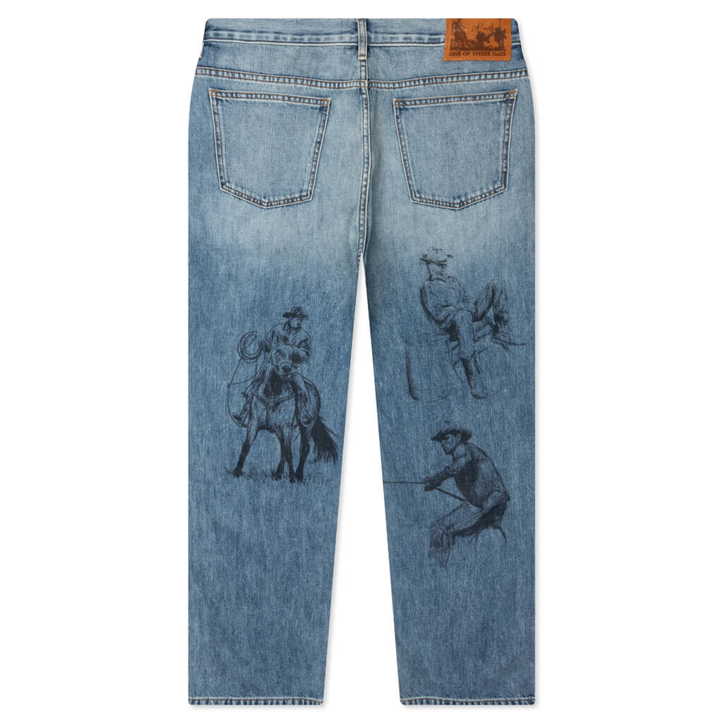 Better Days Straight Leg Jeans - Washed Denim - Image 2