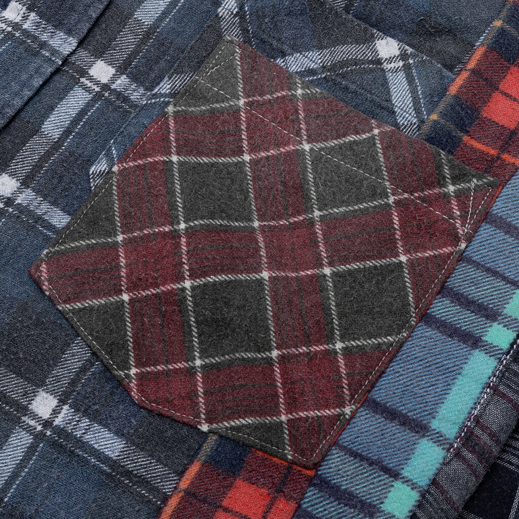 Flannel Shirt 7 Cuts Wide Reflection Shirt - Assorted - Image 3