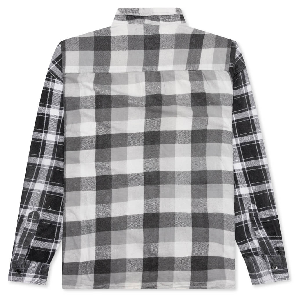 Flannel Shirt Ribbon Wide Reflection Shirt - Assorted - Image 2