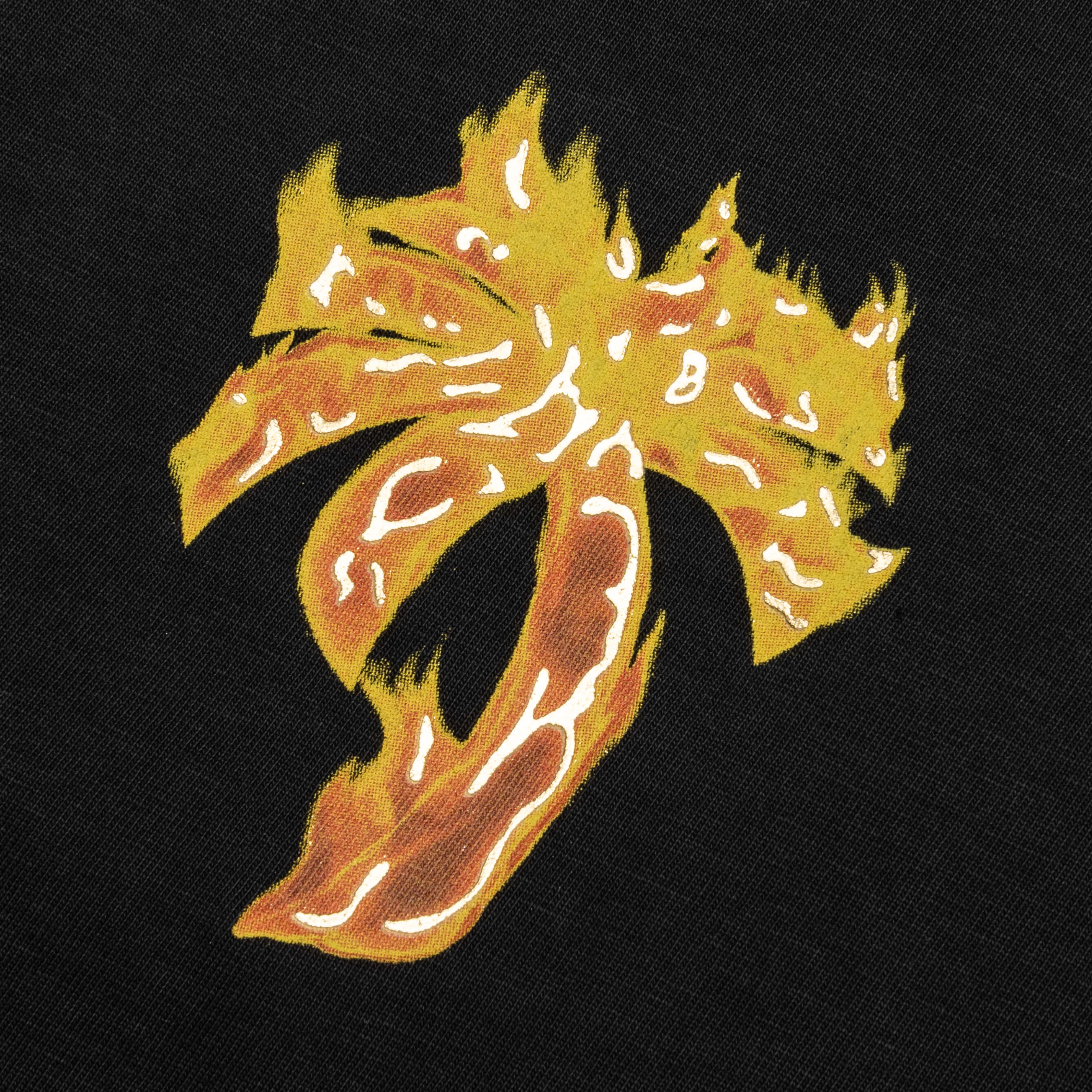 Burning Palm Over Tee - Black/Gold - Image 3