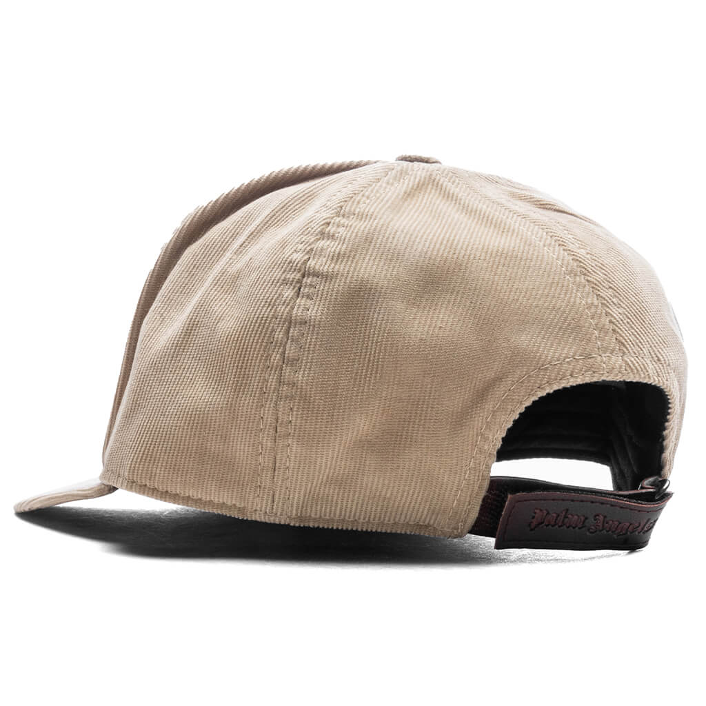 College Corduroy Cap - Light Beige/Black - Image 4