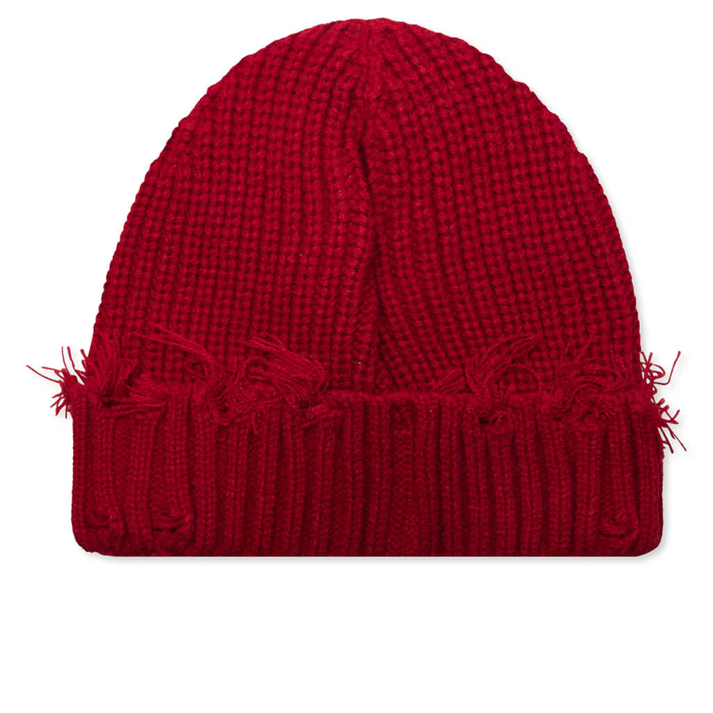 PXP Fisherman Beanie - Brick Red/White - Image 3