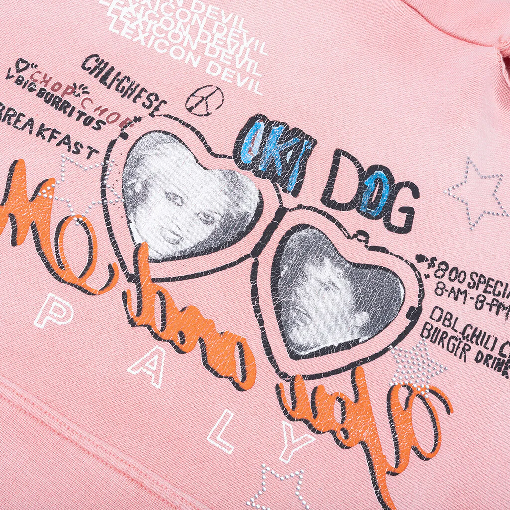 Oki Dog Hooded Sweatshirt - Pink - Image 3