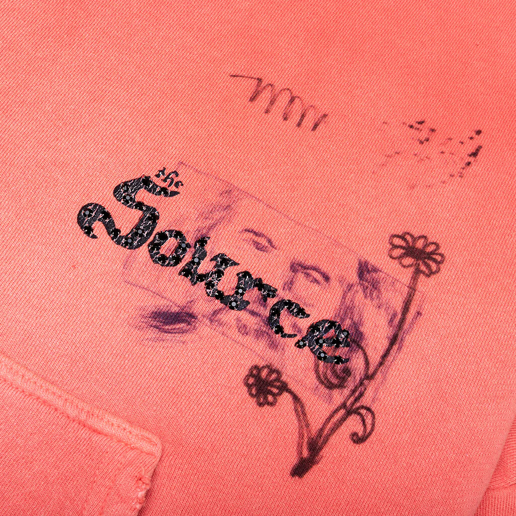 Source Family Hooded Sweatshirt - Red - Image 3