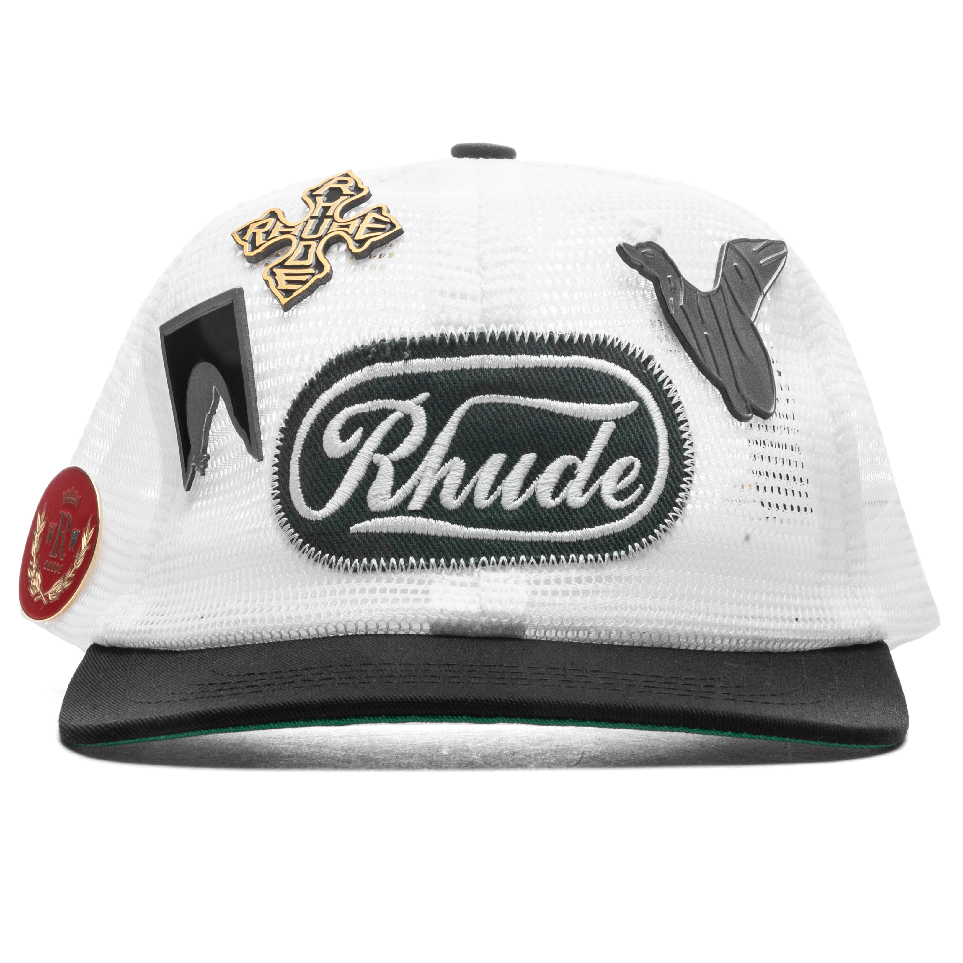 Patch Mesh Trucker Hat - Black/White