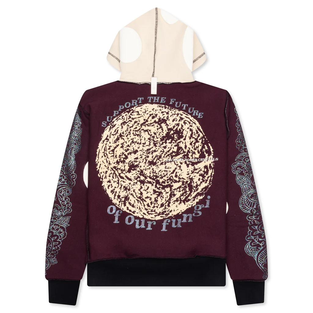 Planet Saving Information Fungi Edition 2: Critical Thought Mind Spores Hoodie - Brown - Image 2