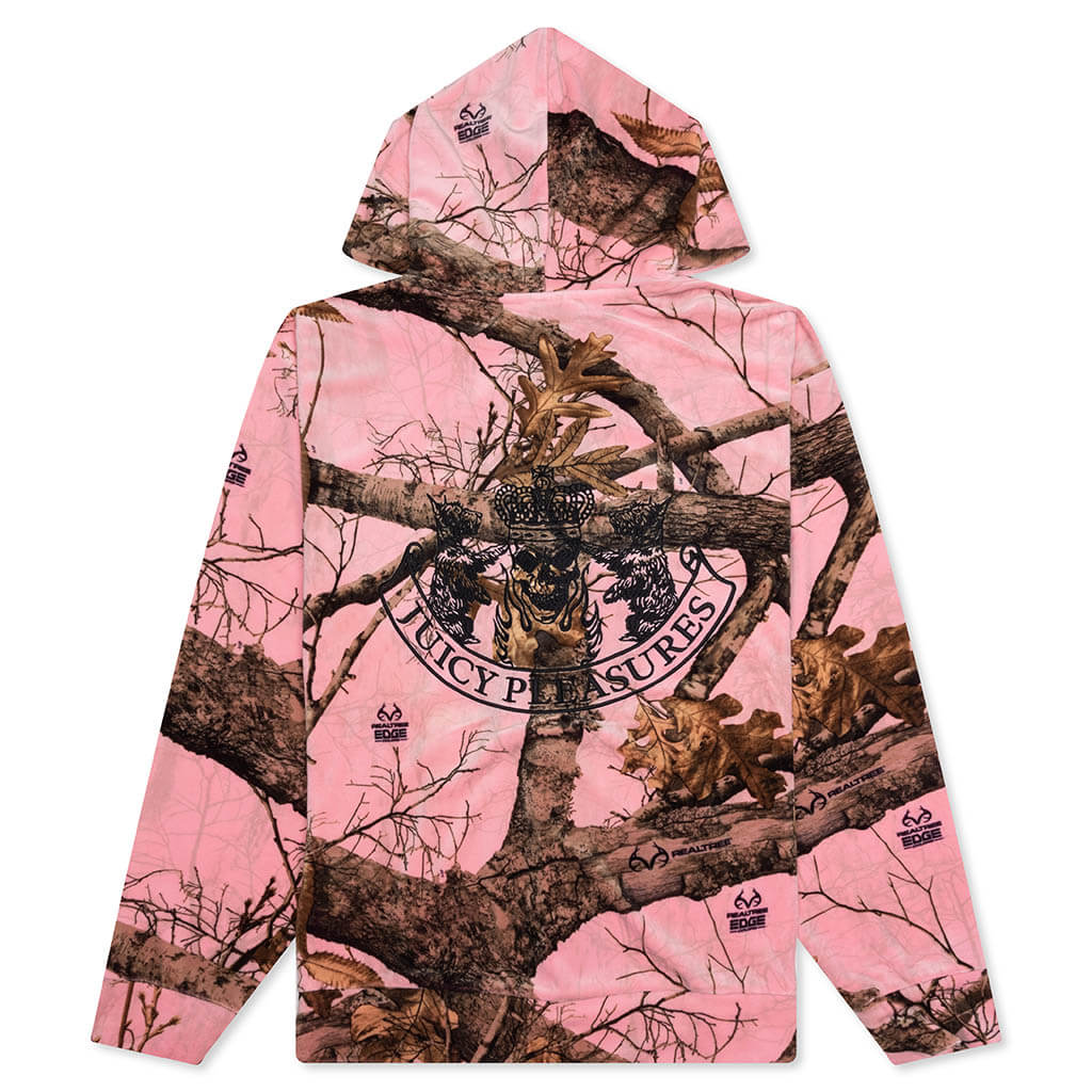 Pleasures x Juicy Couture Realtree Velour Hoodie - Pink Edge - Image 2
