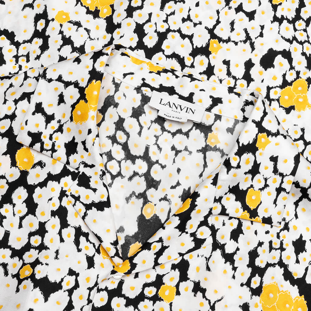 Printed Bowling Shirt - Black - Image 3