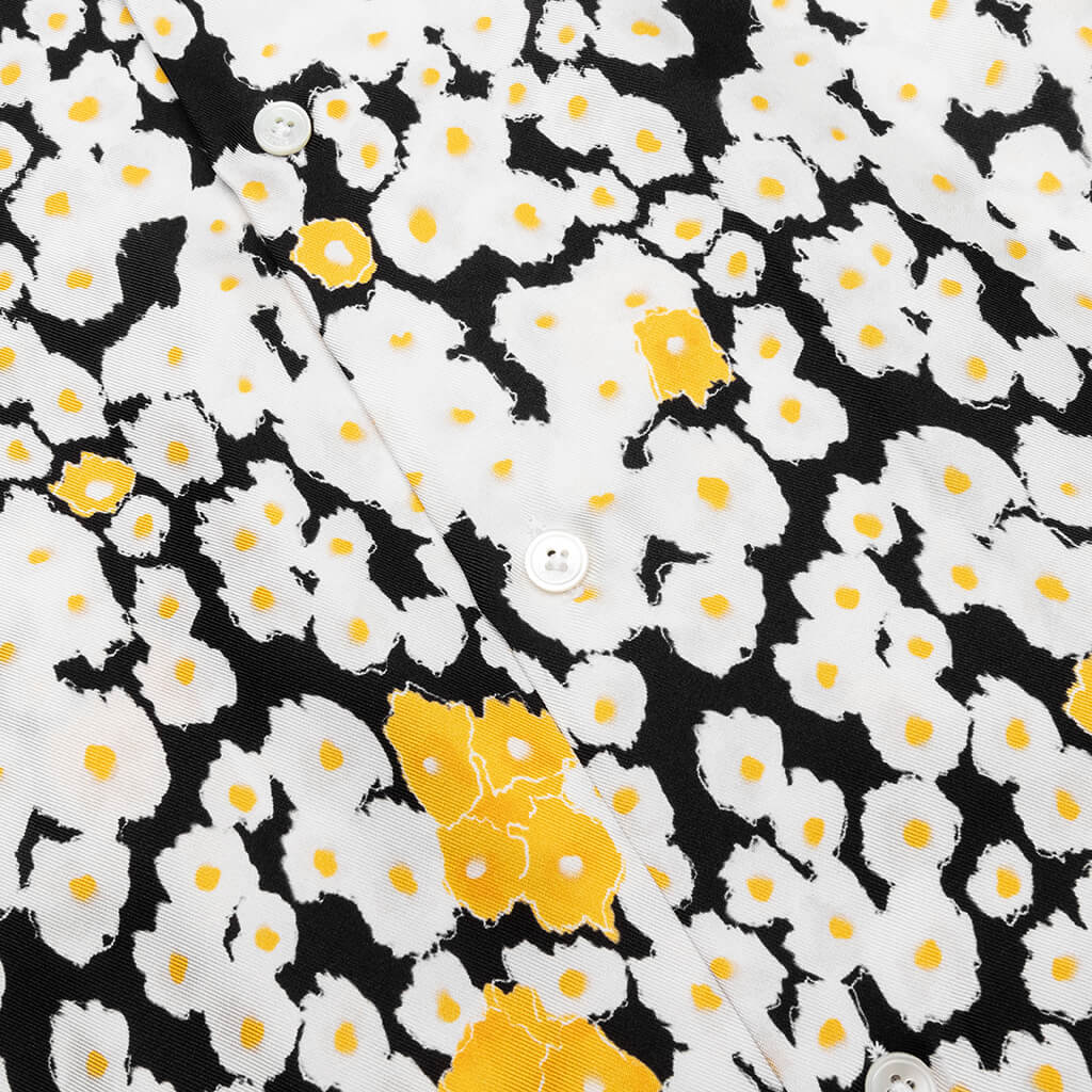 Printed Bowling Shirt - Black - Image 4