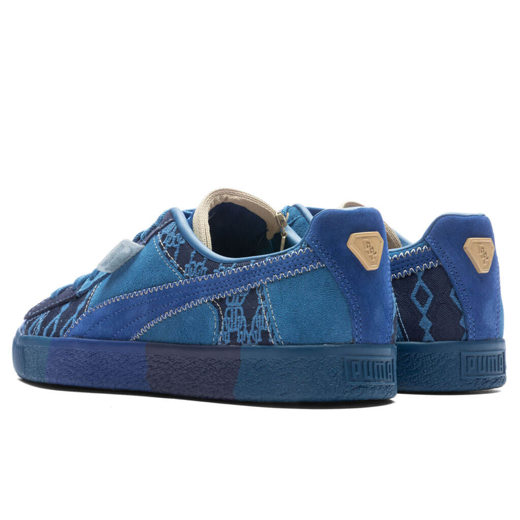 Puma x Dapper Dan Clyde Pre-Game Runway - Blazing Blue/Lake Blue - Image 3