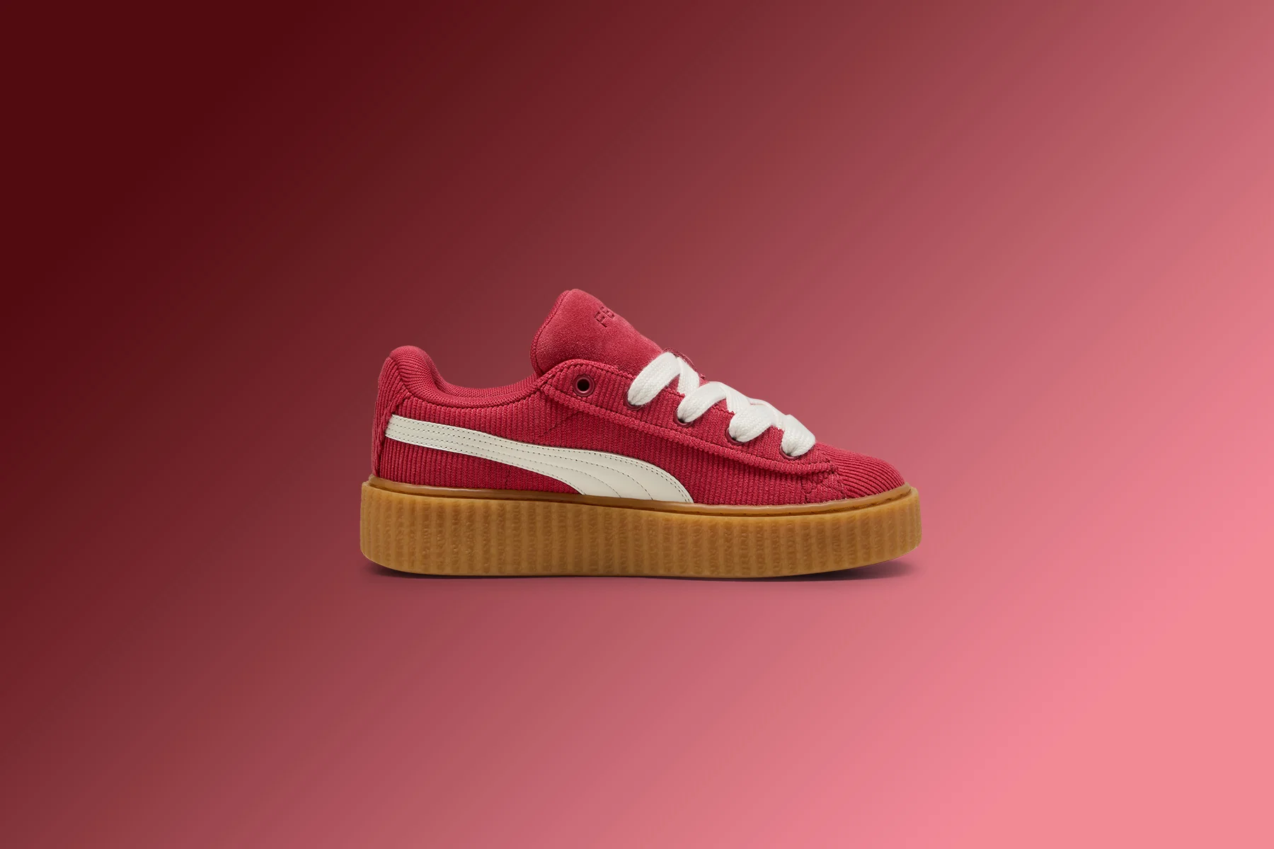 Puma x Fenty Creeper Phatty Corduroy (GS) - Club Red/Warm White/Gum - Image 5