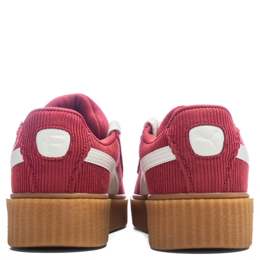 Puma x Fenty Women's Creeper Phatty Corduroy - Club Red/Warm White/Gum - Image 4