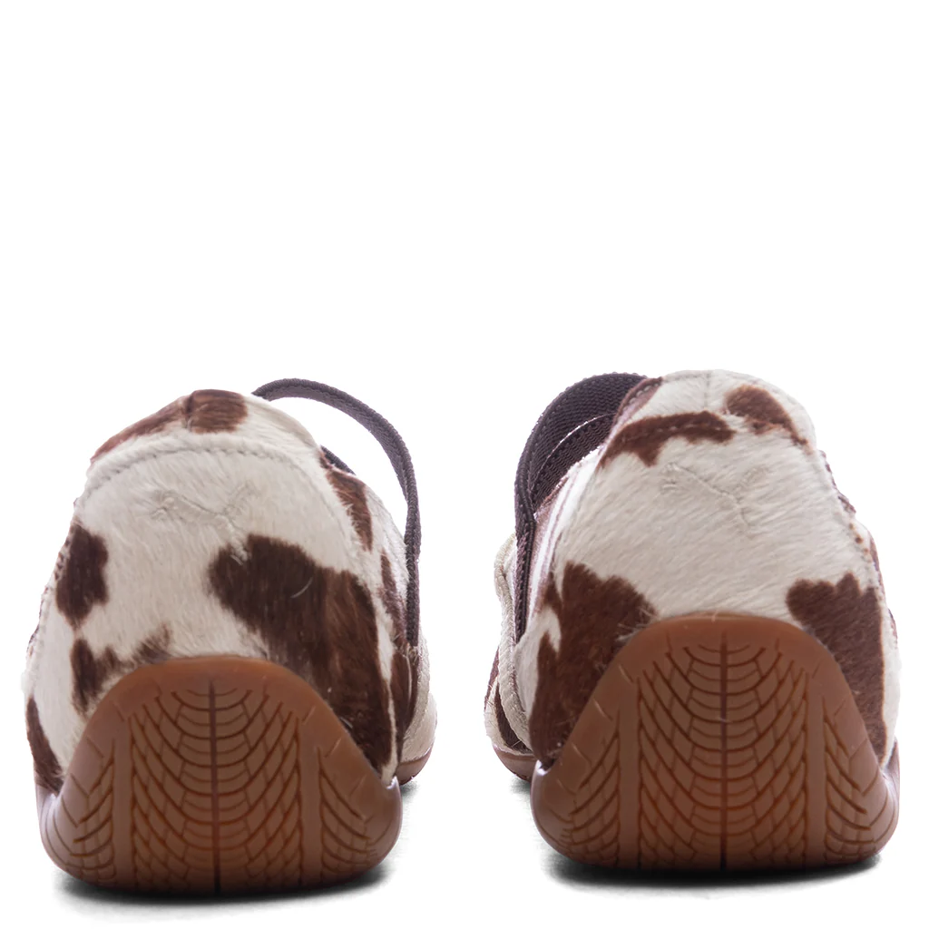 Women's Speedcat Ballet Cow Print - Chocolate Brown/Warm White - Image 4