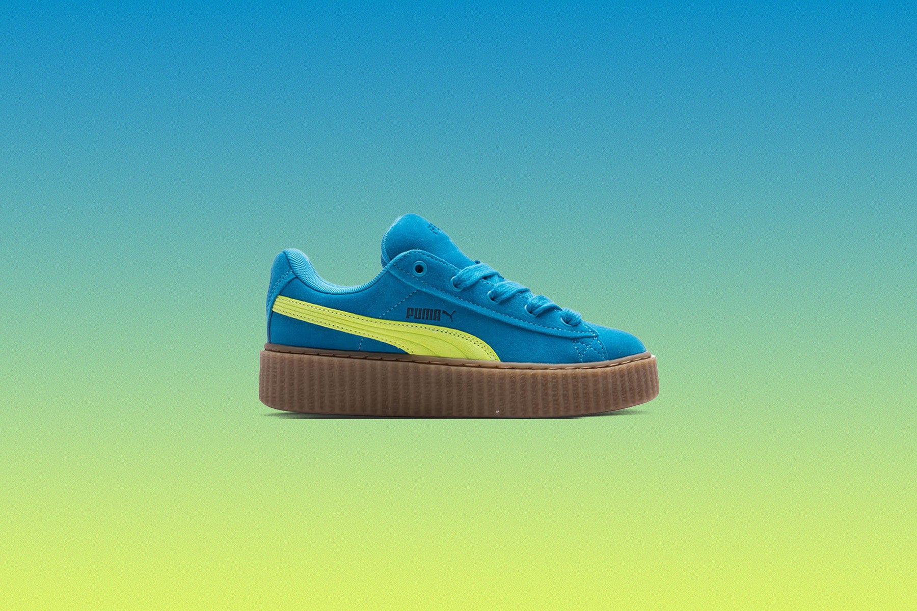 Puma x Fenty Creeper Phatty Juniors' - Speed Blue/Lime Pow/Gum - Image 5