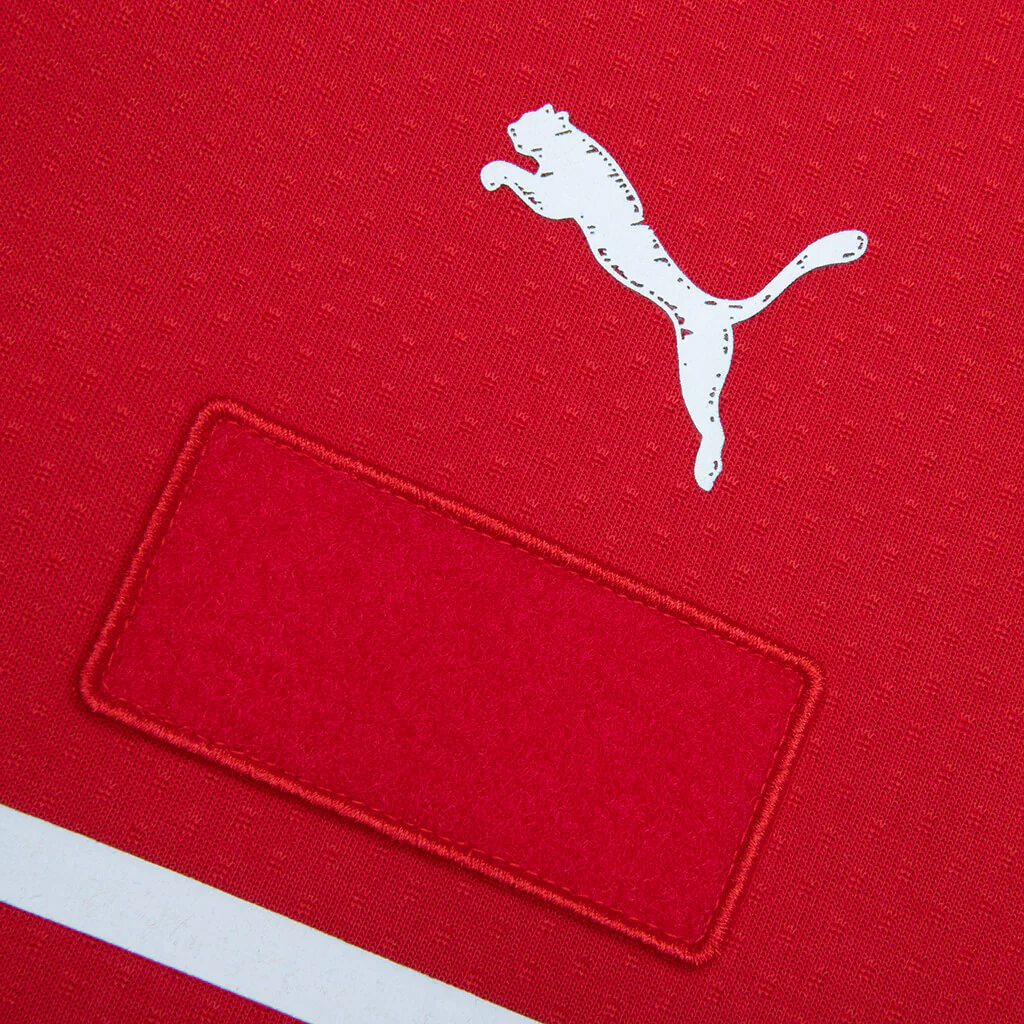 Puma x Joshua Vides Ferrari Mesh Crew - Rosso Corsa - Image 3