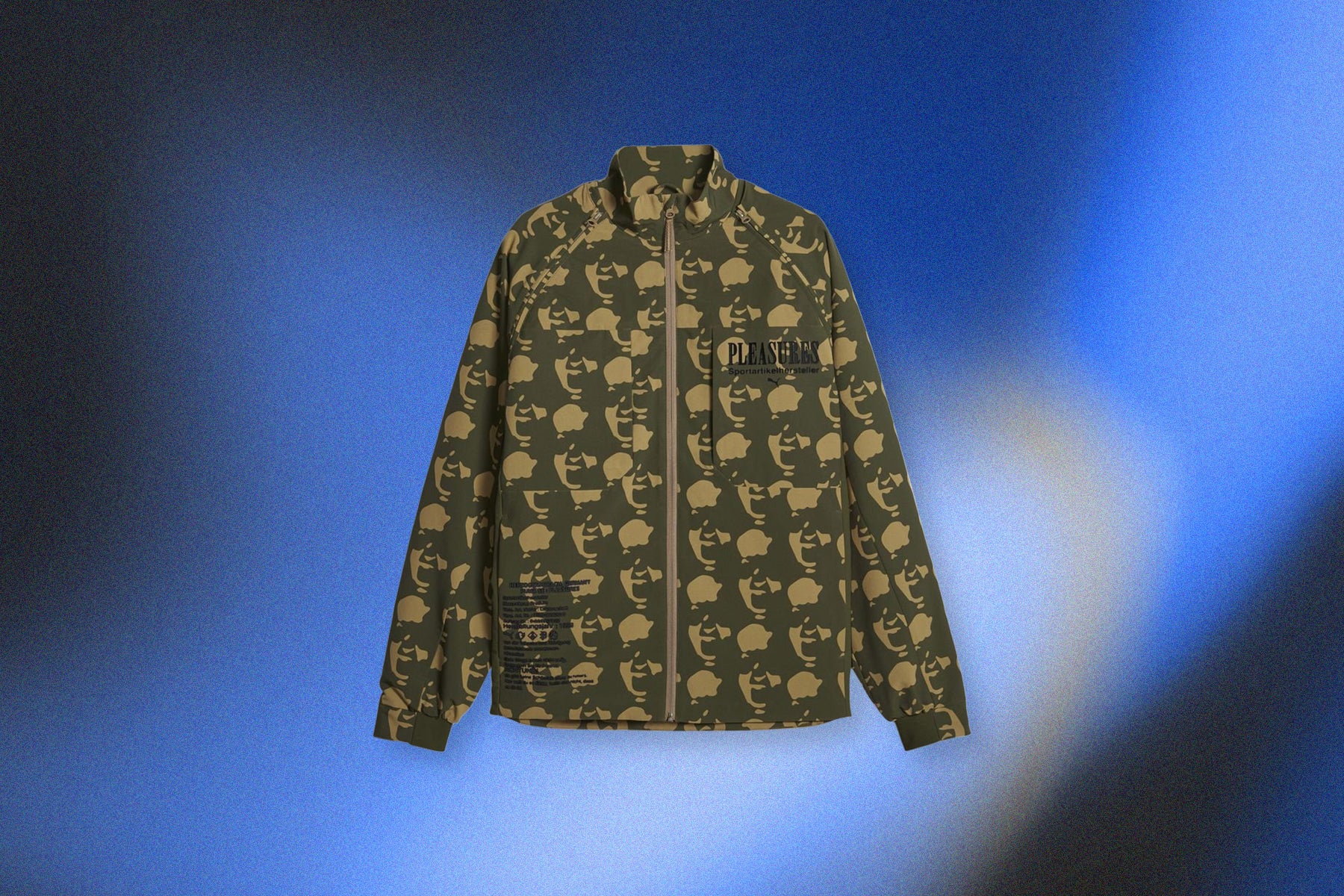 Puma x Pleasures Zip-Off Jacket - Chocolate Chip - Image 6