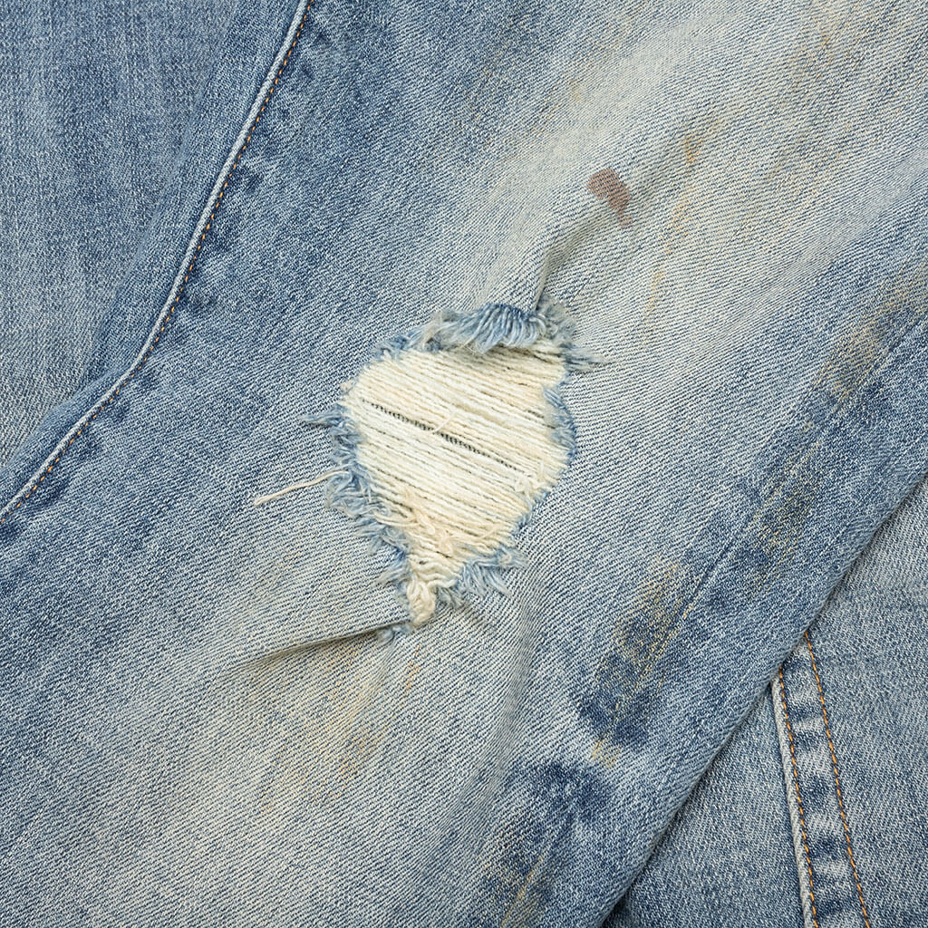 P001 - Worn Light Indigo Blowout - Image 5