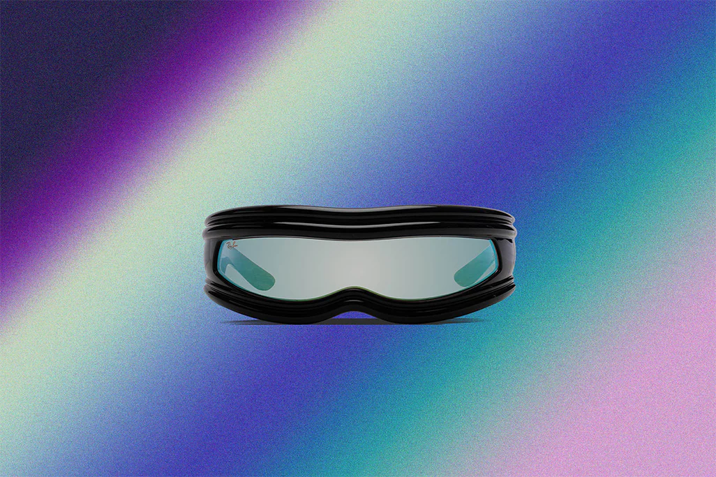 Ray-Ban x A$AP Rocky Ultra Wrap 001 - Black/Light Grey Mirror Blue - Image 4