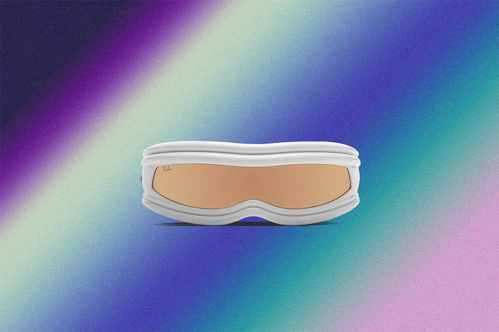 Ray-Ban x A$AP Rocky Ultra Wrap 001 - White/Brown Mirror Gold - Image 4