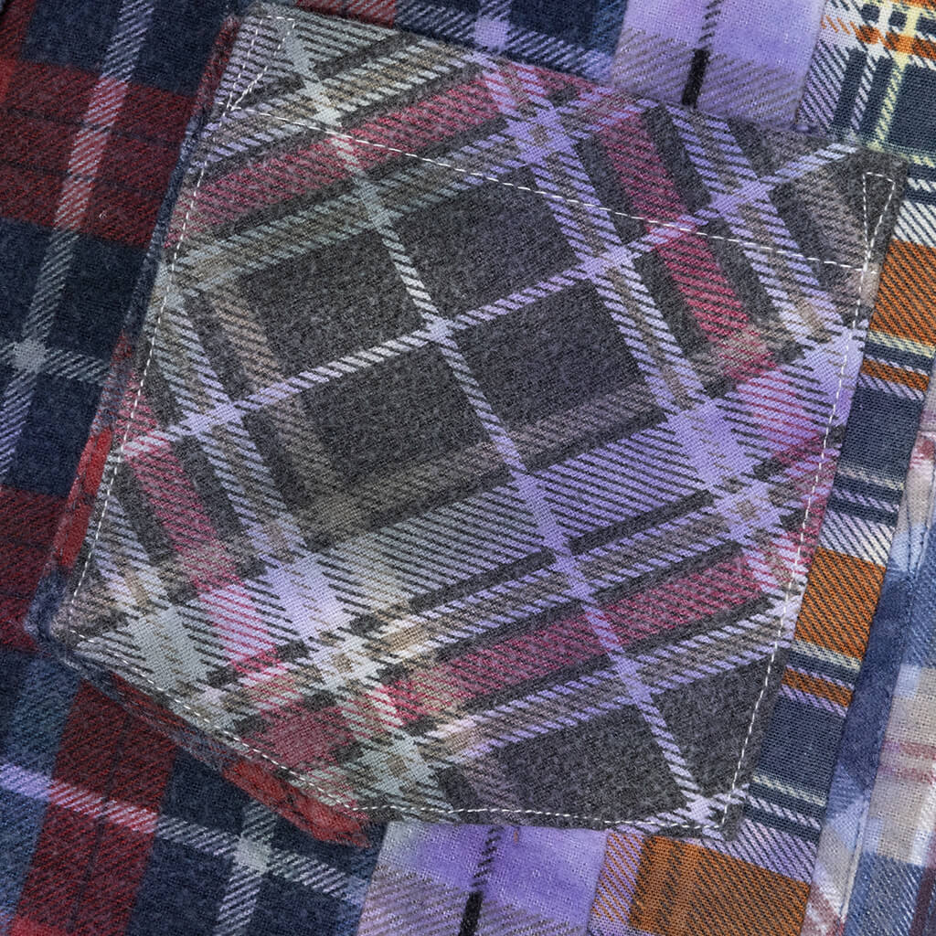 Rebuild 7 Cut Flannel Shirt  - Multi/ Tie Dye - Image 3