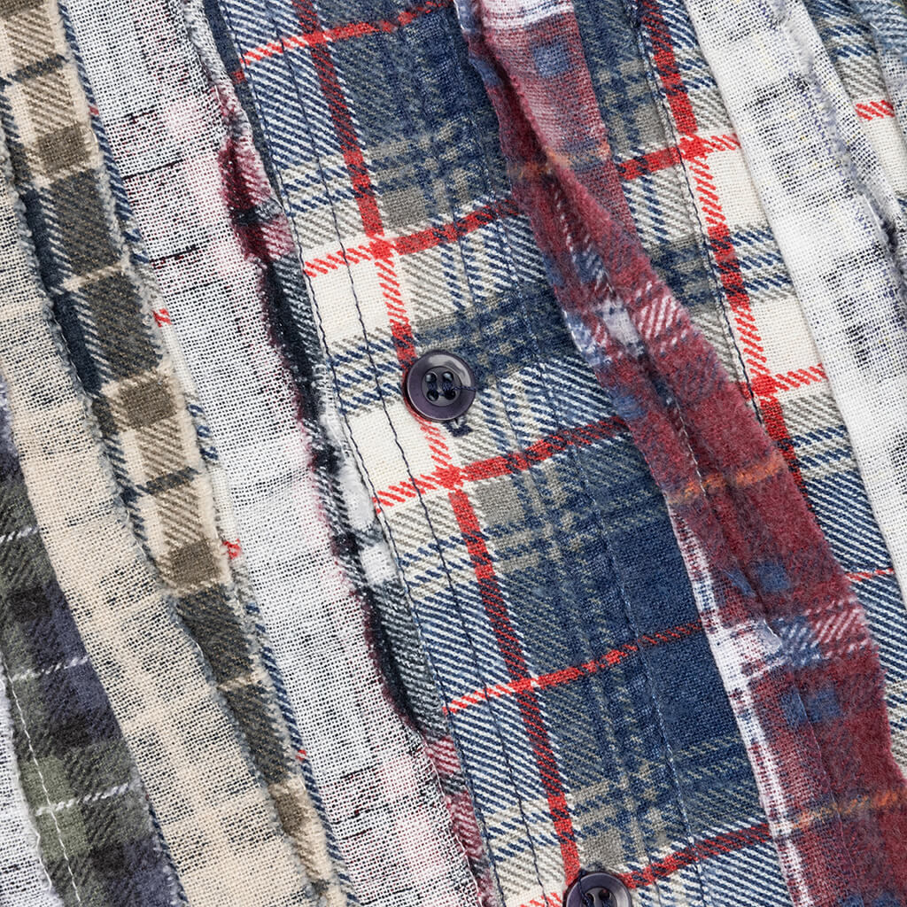 Rebuild by Flannel Shirt Ribbon Shirt - Navy/Red - Image 3