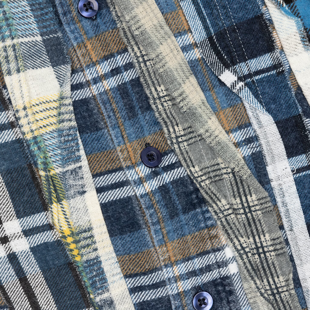 Rebuild by Flannel Shirt Ribbon Shirt - Navy/Yellow - Image 3