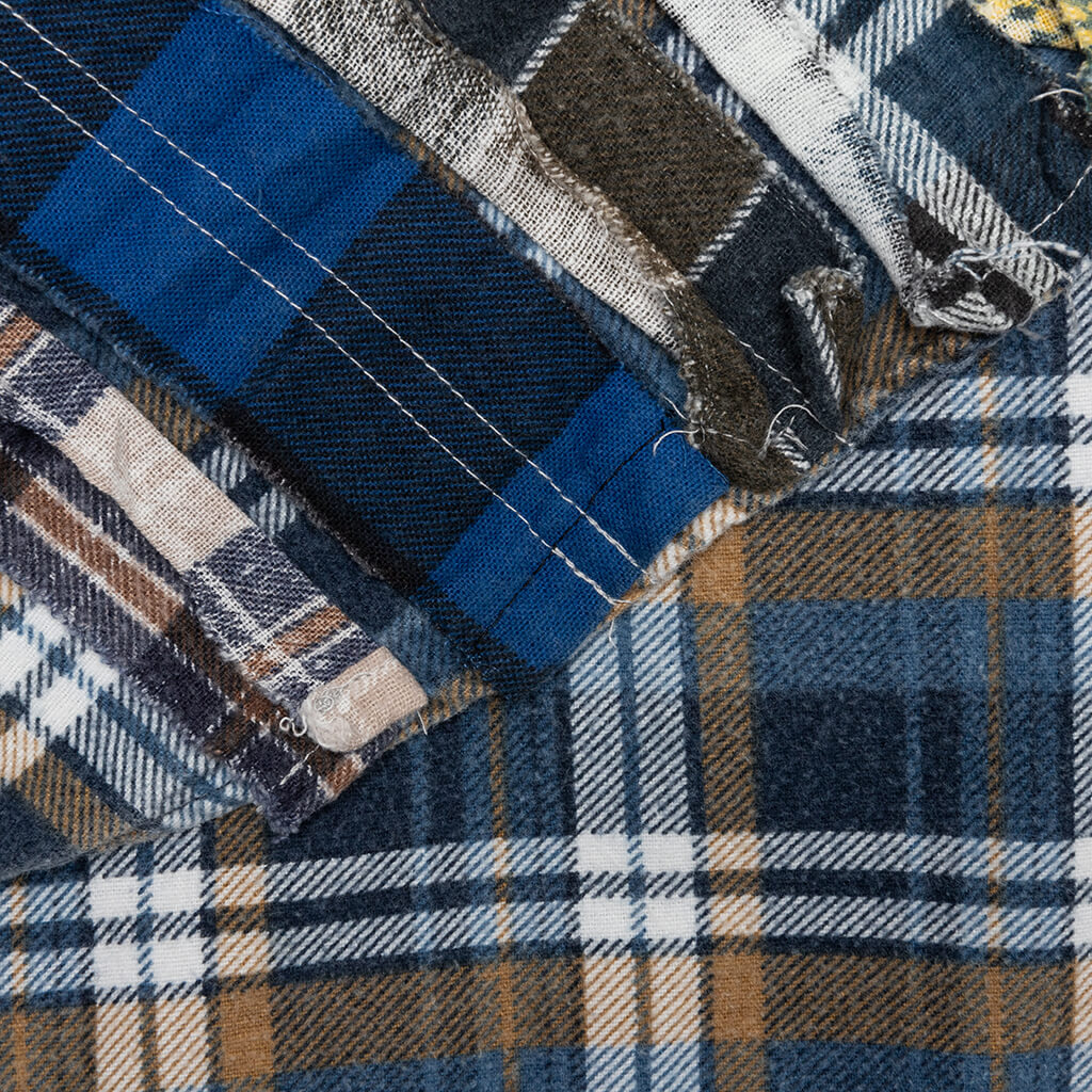 Rebuild by Flannel Shirt Ribbon Shirt - Navy/Yellow - Image 5