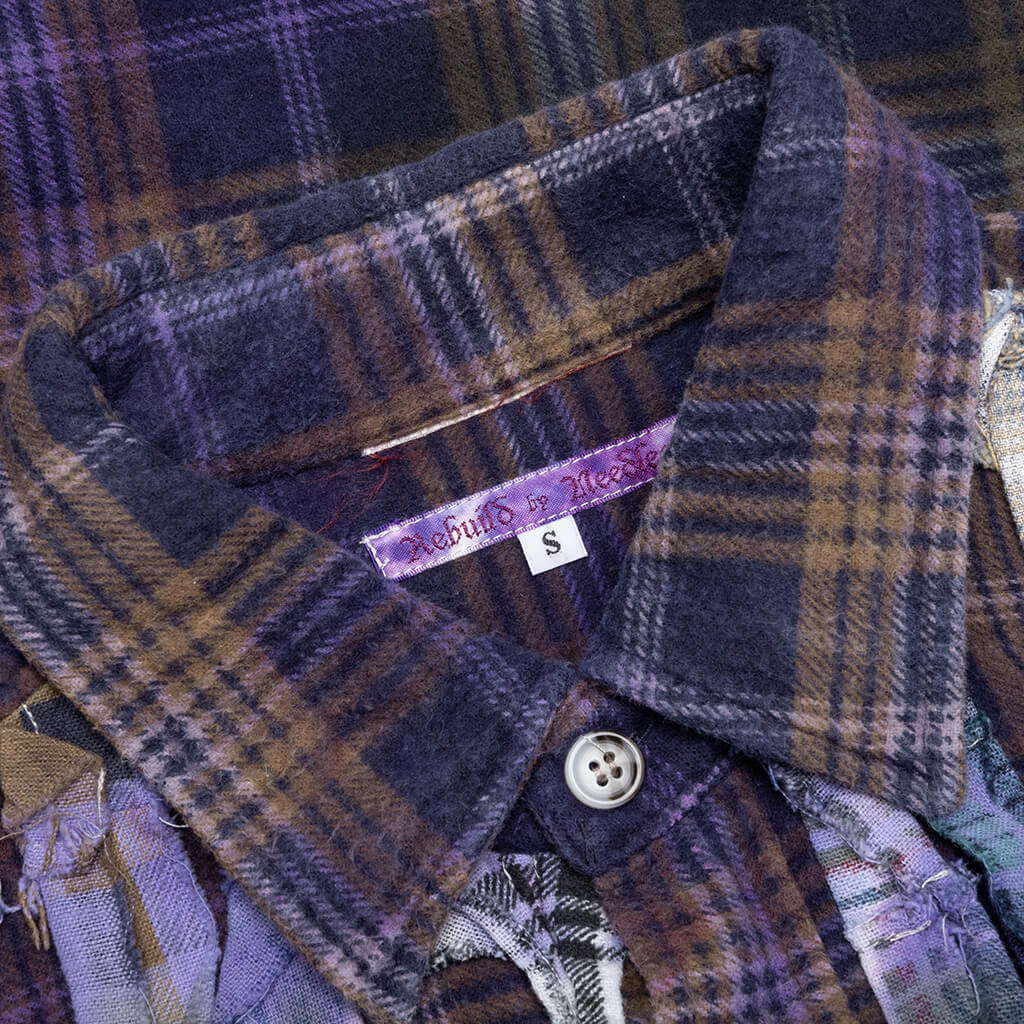 Rebuild 7 Cut Flannel Ribbon Shirt  - Multi/ Tie Dye - Image 5
