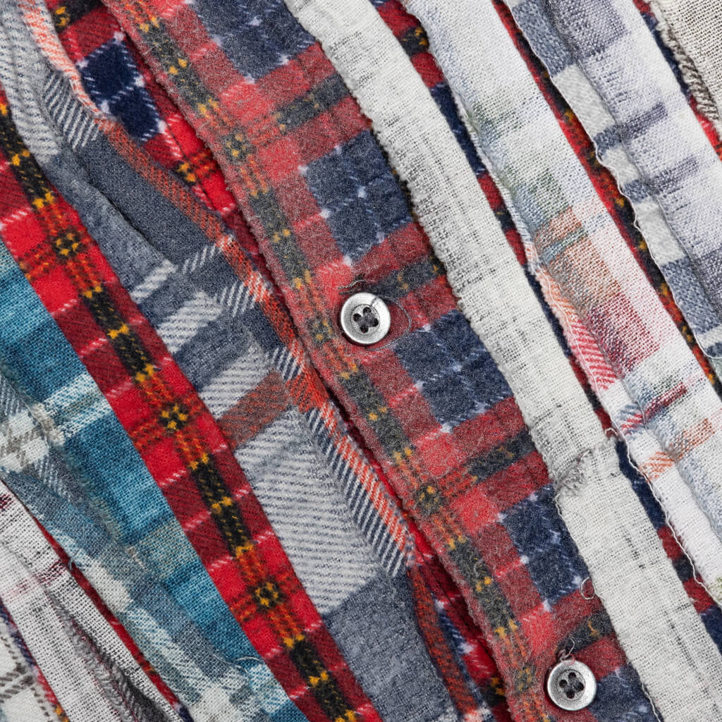 Rebuild Flannel Wide Ribbon Shirt Reflection - Red/Black - Image 4