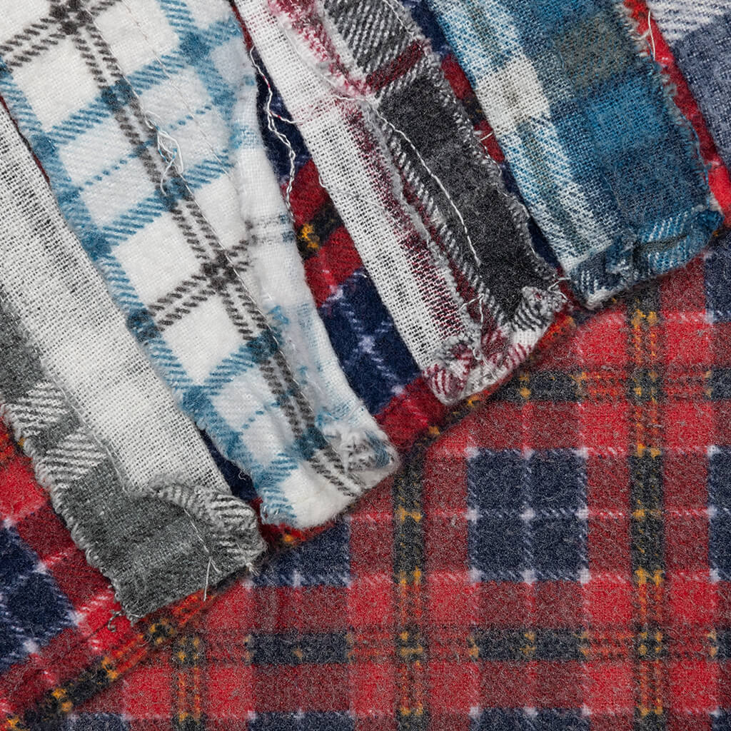 Rebuild Flannel Wide Ribbon Shirt Reflection - Red/Black - Image 5
