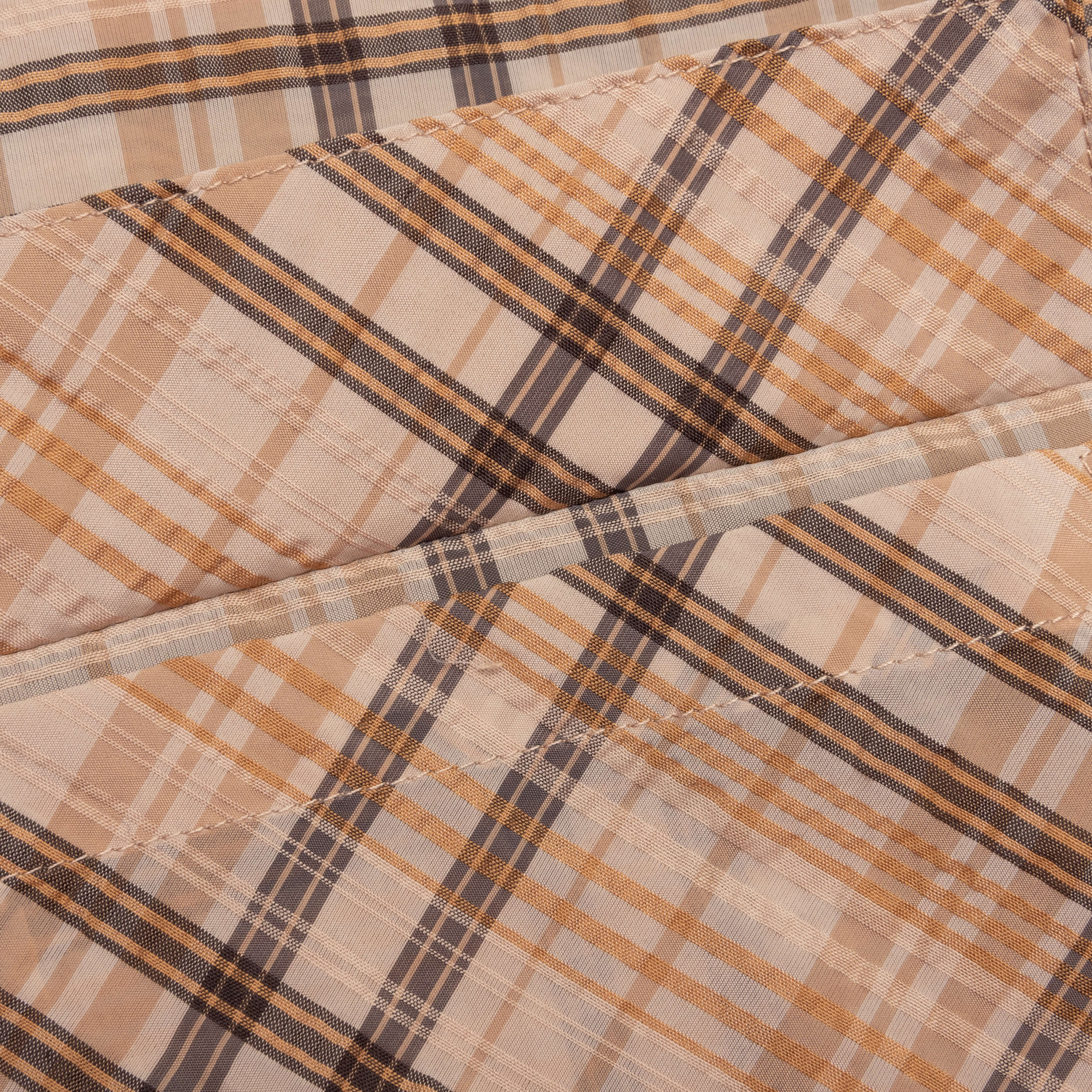 Sheer Flannel Shirt - Brown Checker - Image 3