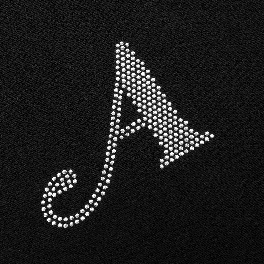 Rhinestone Zip Up - Washed Black - Image 3