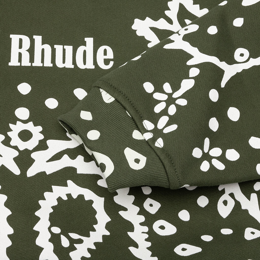 Bandana Hoodie - Olive - Image 3
