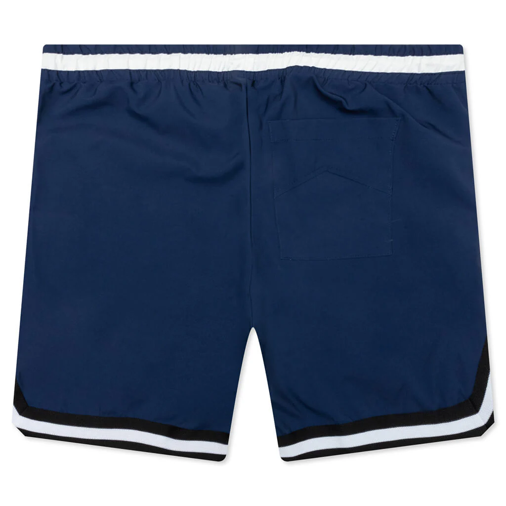 Basketball Logo Swim Short - Blue/Black/White - Image 2