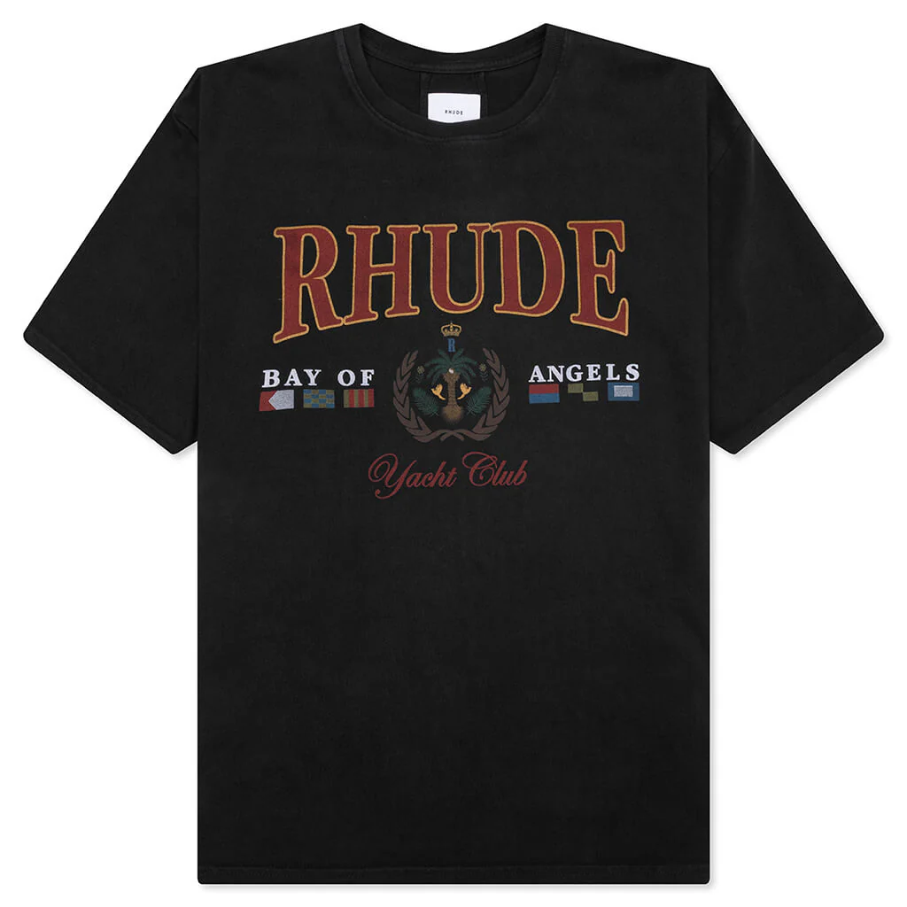 Bay Of Angels Yacht Tee - Vintage Black