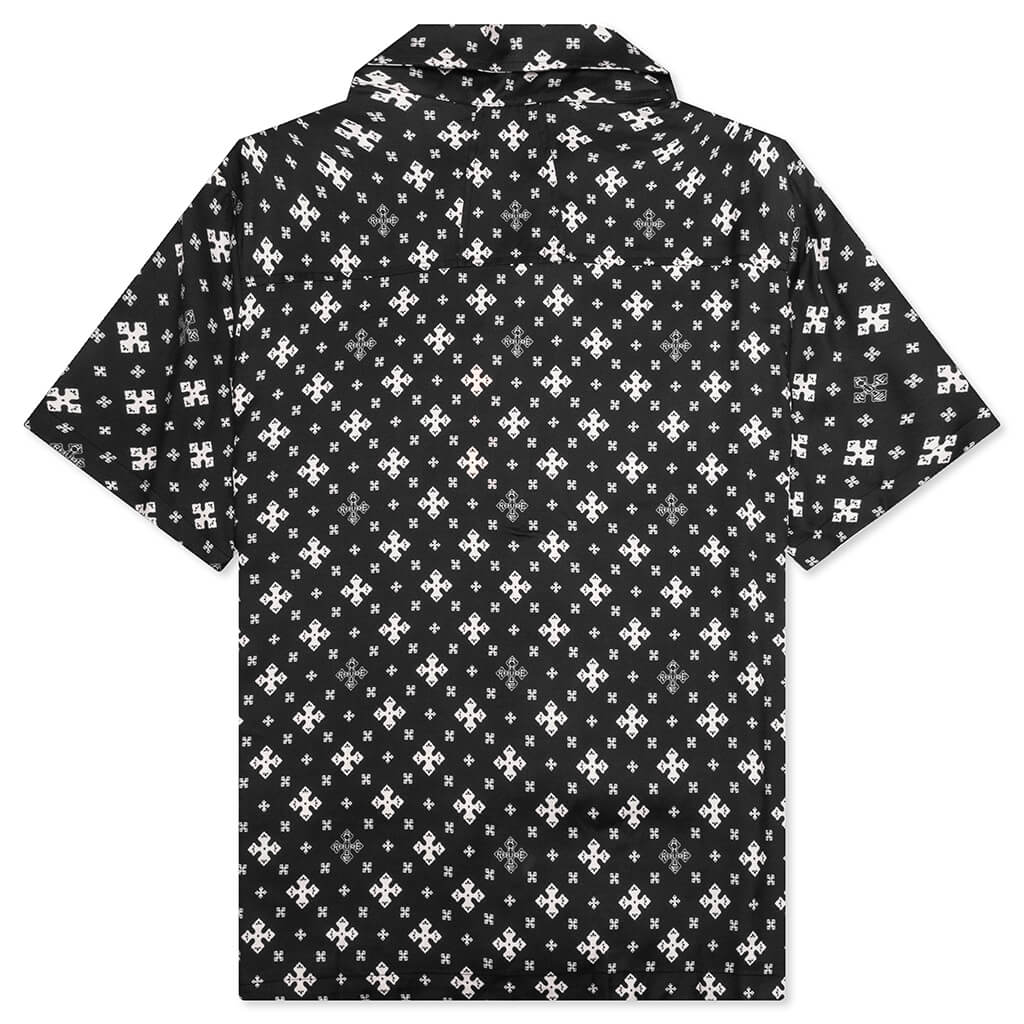 Cross Bandana Rayon Shirt - Black/White - Image 2