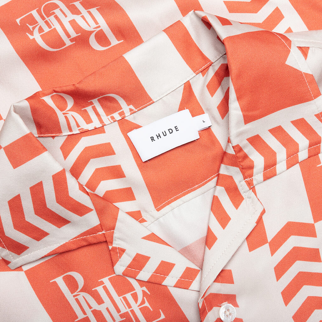 Grasse Button Up - Orange/Ivory - Image 4