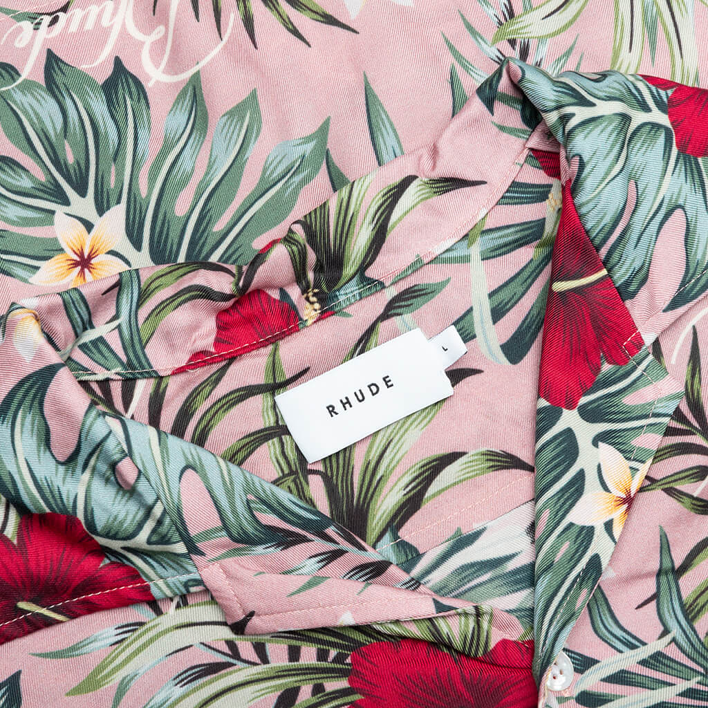 Hawaiian Logo Rayon Shirt - Mauve/Multi - Image 6