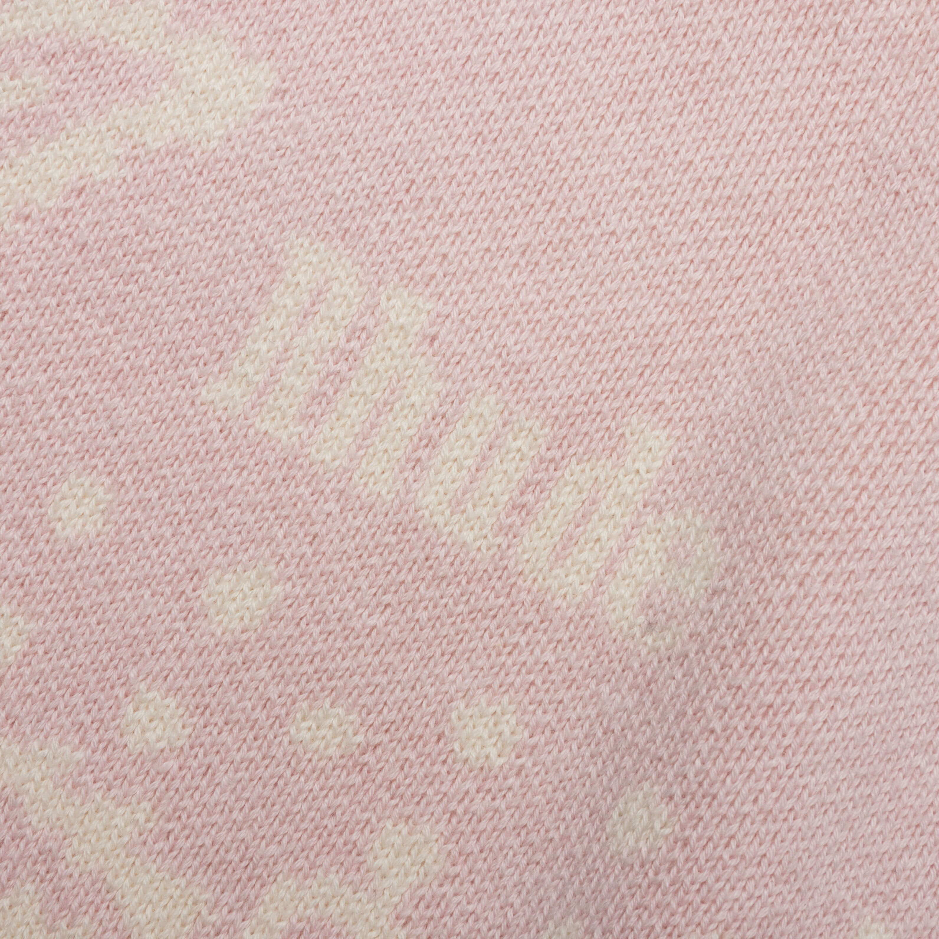 Knit Bandana Hoodie - Pink/White - Image 4