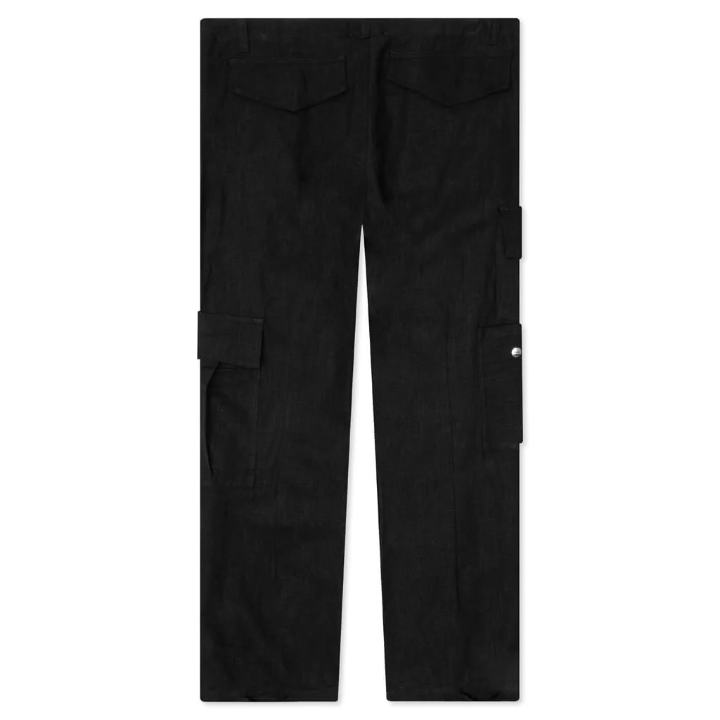 Linen Cargo - Black - Image 2