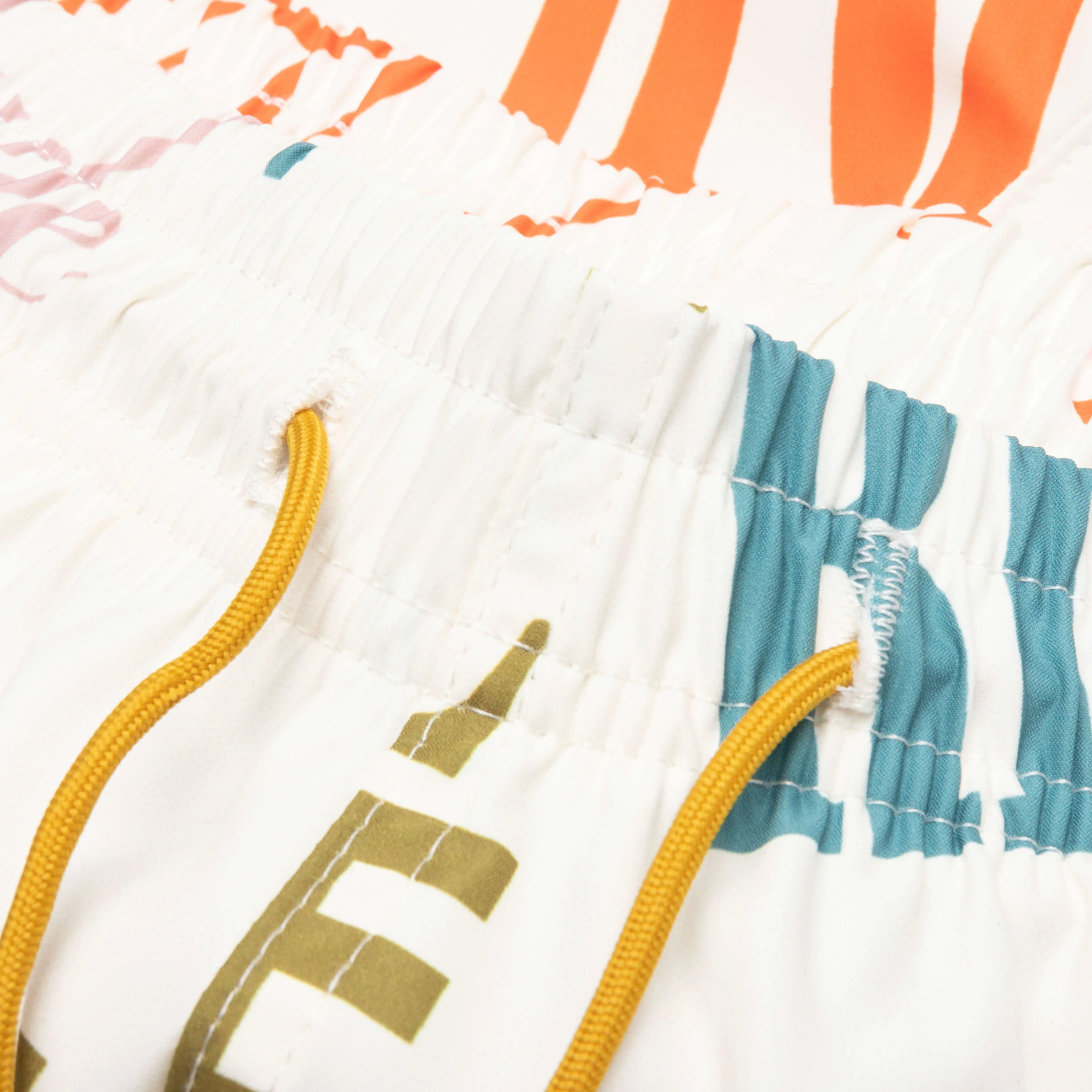 Mash-Up Logo Swim Trunks - Creme/Multi - Image 3