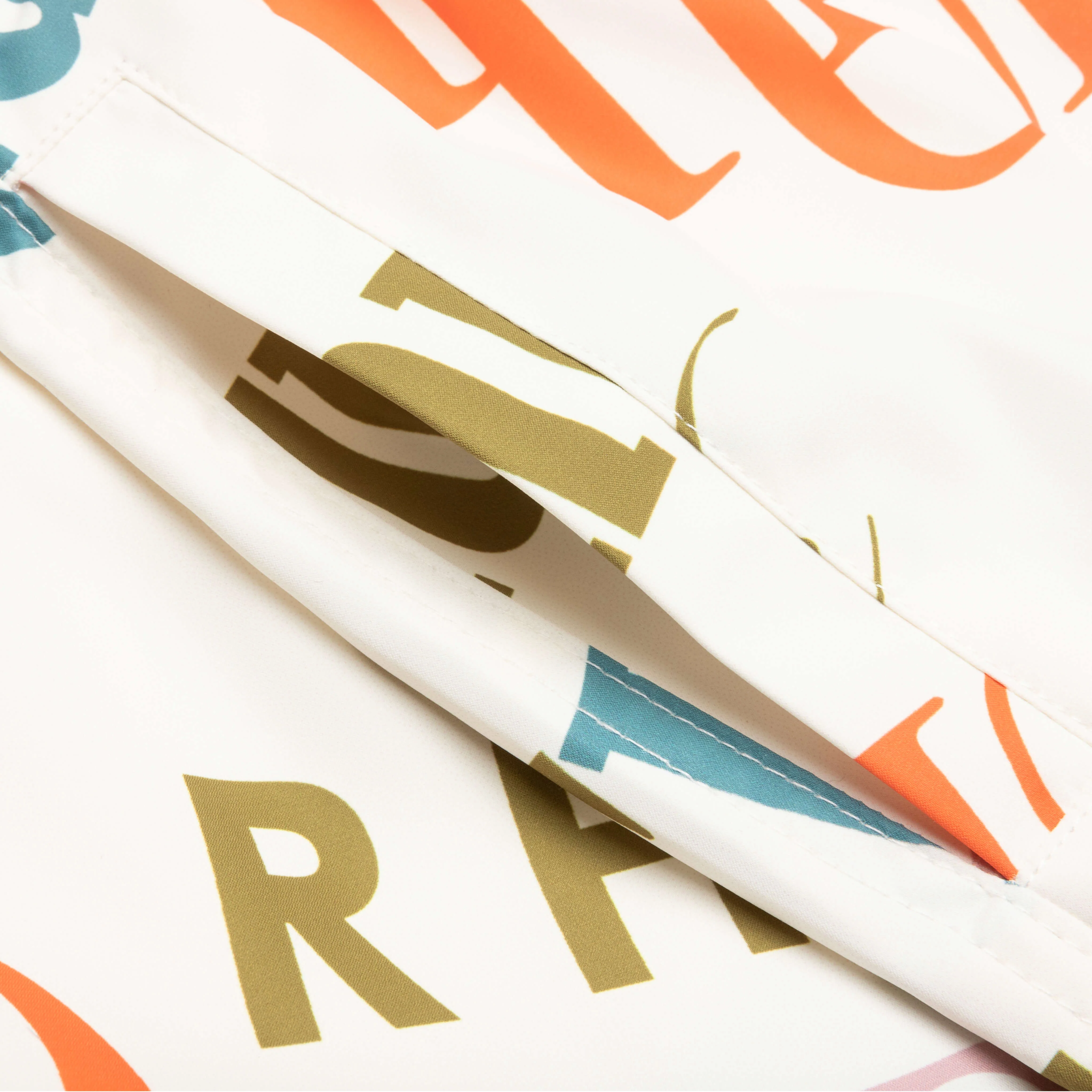 Mash-Up Logo Swim Trunks - Creme/Multi - Image 4