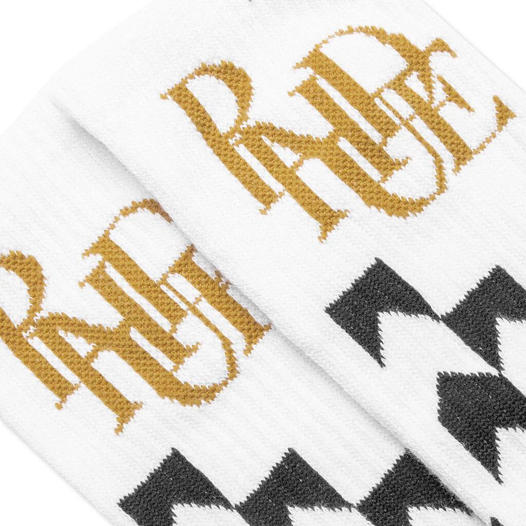 Racing Sock - White/Black - Image 2