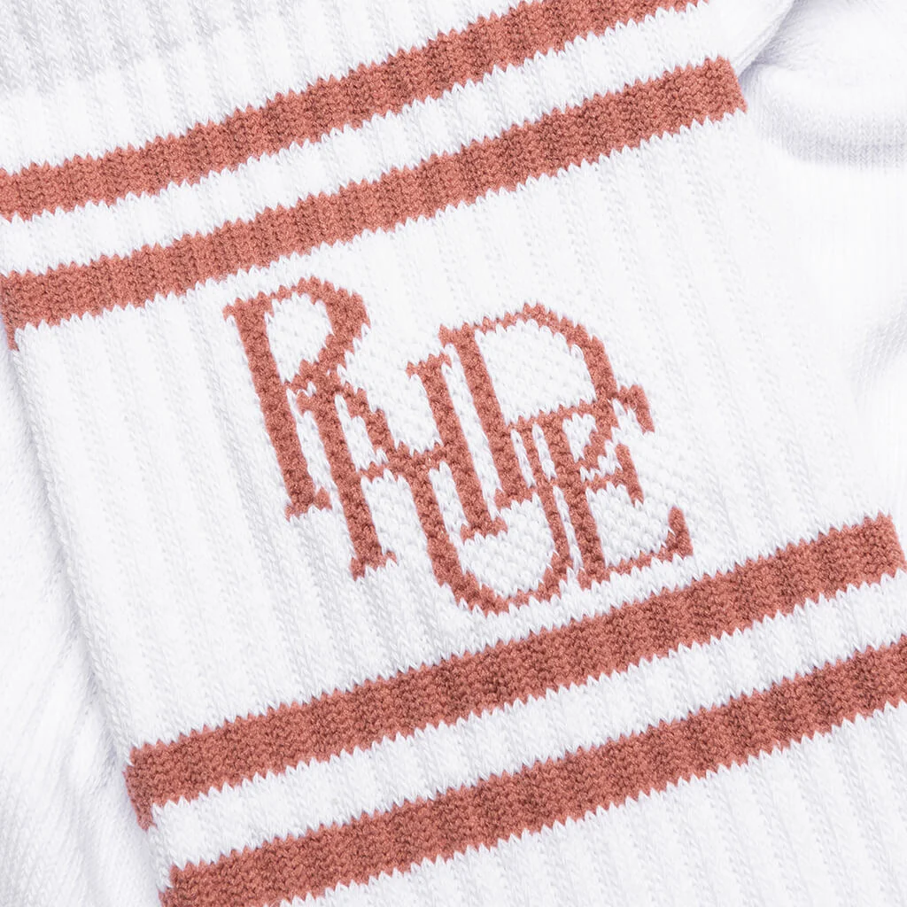 Scrambler Sock - White/Mauve - Image 2